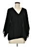 Adrienne Black 3/4 Sleeve Blouse Size M - photo 1