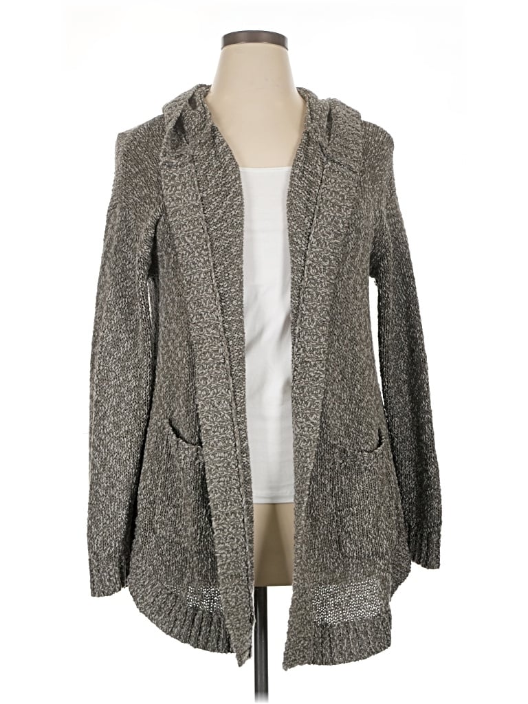 Pre-owned Natural Reflections Cardigan Sweater In Gray