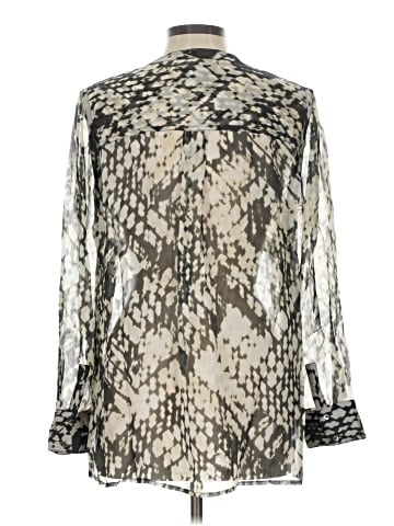Vince. Long Sleeve Silk Top (view 2)