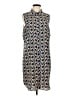 CAbi 100% Polyester Print Blue Casual Dress Size L - photo 1
