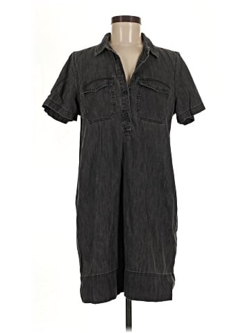 Madewell Denim Short-Sleeve Popover Shirtdress in Lunar Wash (view 1)