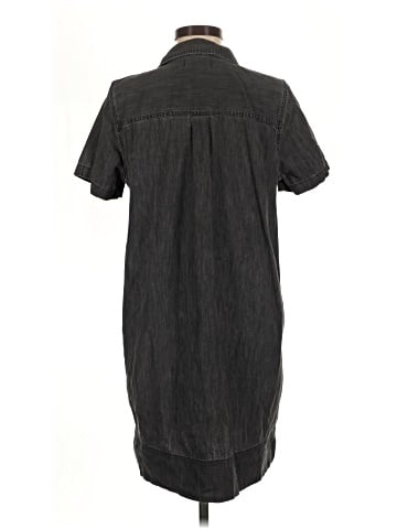 Madewell Denim Short-Sleeve Popover Shirtdress in Lunar Wash (view 2)