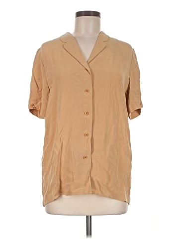 Due Per Due Short Sleeve Silk Top (view 1)