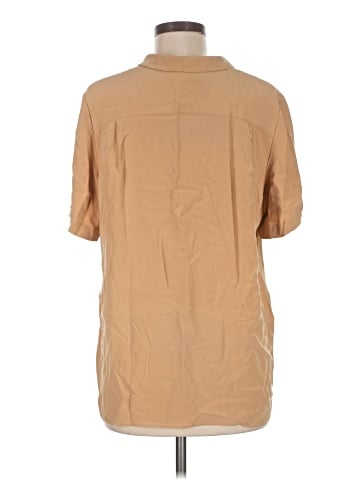 Due Per Due Short Sleeve Silk Top (view 2)