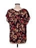 CAbi 100% Polyester Brown Short Sleeve Blouse Size M - photo 2