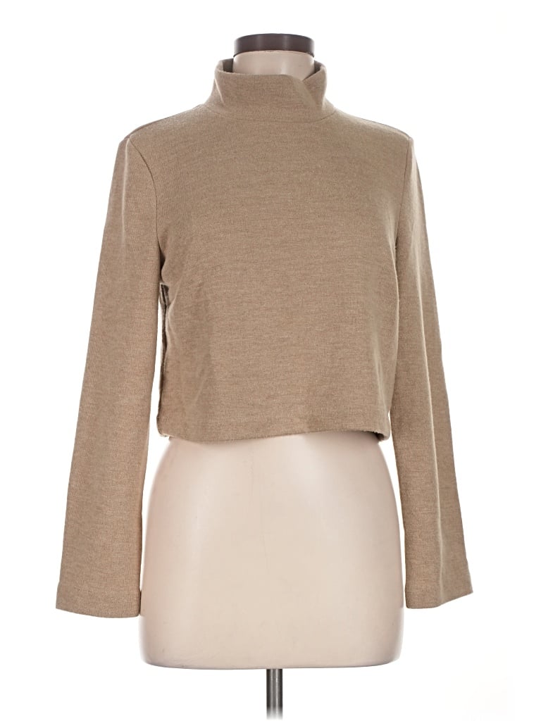 Pre-owned Mng Turtleneck Sweater In Tan
