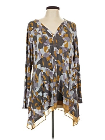 LOGO by Lori Goldstein Long Sleeve Blouse (view 1)