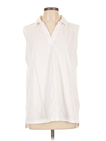 Lands' End Sleeveless Button-Down Shirt (view 1)