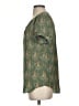 DR2 100% Polyester Paisley Green Short Sleeve Blouse Size S - photo 5