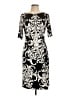 Connected Apparel Print Black Cocktail Dress Size 12 - photo 1