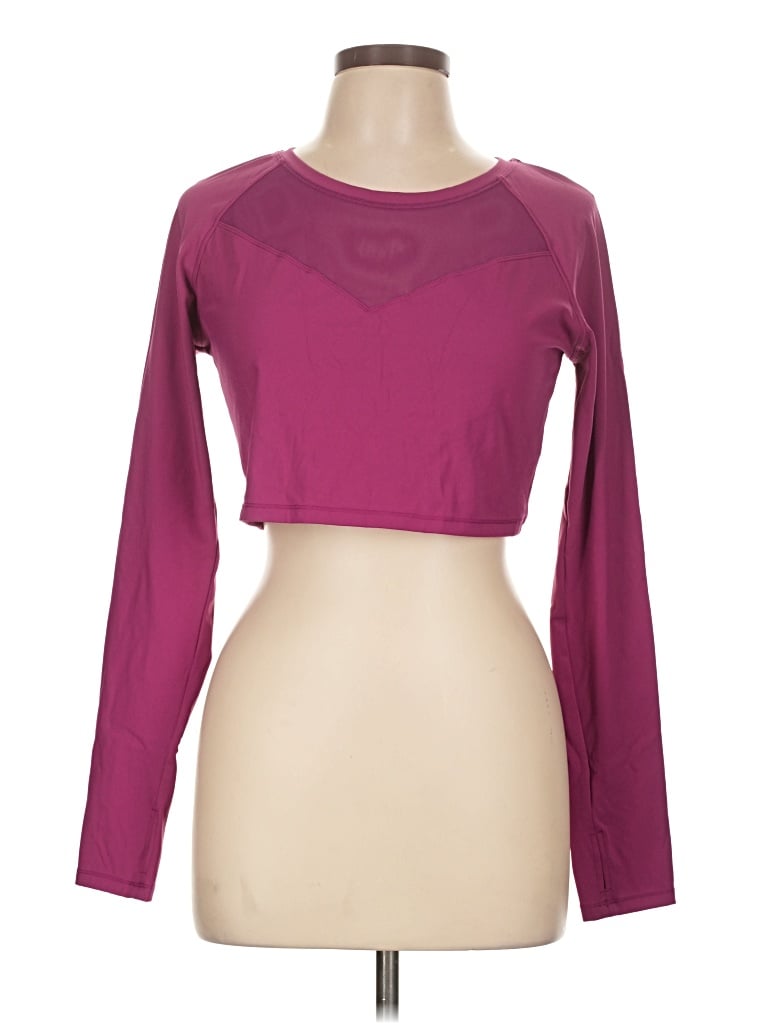 Pre-owned Halara 3/4 Sleeve T-shirt In Purple
