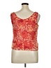 Virgo 100% Polyester Orange Sleeveless Blouse Size 14 - photo 2