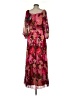Xscape 100% Polyester Floral Pink Burgundy Cocktail Dress Size 6 (petite) - photo 2