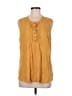 Max Studio 100% Cotton Yellow Sleeveless Blouse Size M - photo 1