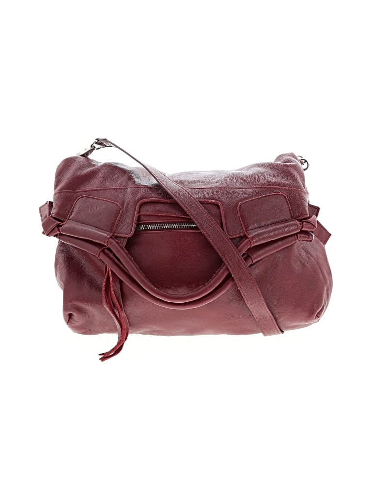 Pre-owned Foley + Corinna Leather Crossbody Bag In Burgundy