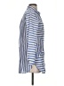 Chico's 100% Lyocell Stripes Blue 3/4 Sleeve Button-Down Shirt Size S - photo 4