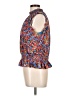 J.Crew 100% Polyester Blue Sleeveless Blouse Size 10 - photo 5