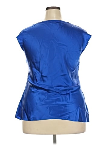 Alfani Short Sleeve Silk Top (view 2)