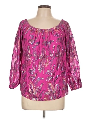 Lilly Pulitzer 3/4 Sleeve Silk Top (view 1)