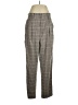 New Look Plaid Gray Tan Dress Pants Size 12 - photo 1