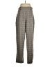 New Look Plaid Gray Tan Dress Pants Size 12 - photo 2