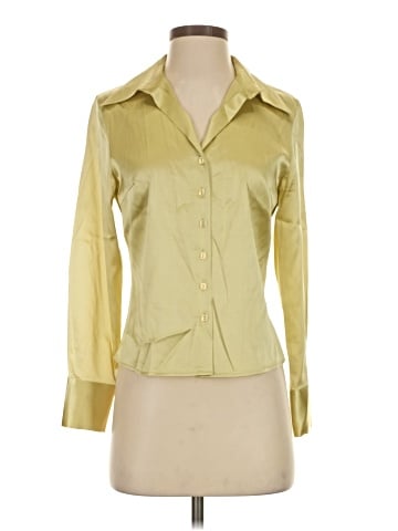 Petite Sophisticate Long Sleeve Silk Top (view 1)