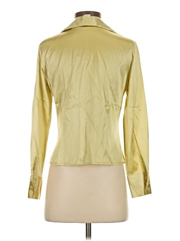 Petite Sophisticate Long Sleeve Silk Top (view 2)