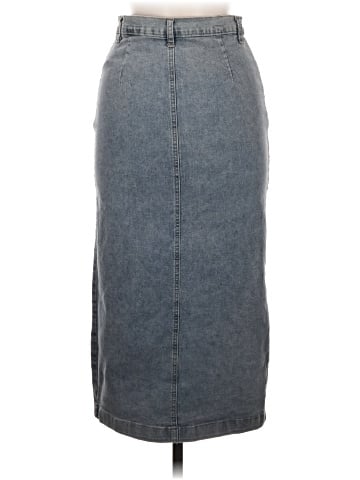 Happily Grey Denim Skirt (view 2)