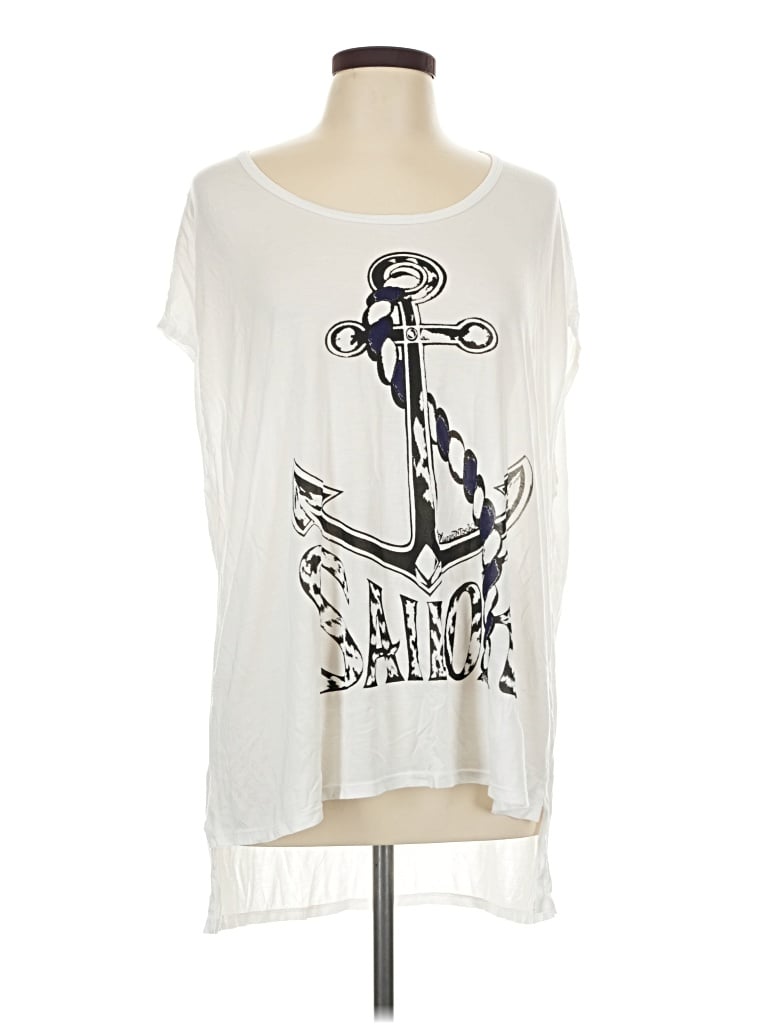 Pre-owned Lauren Moshi Sleeveless T-shirt In Ivory