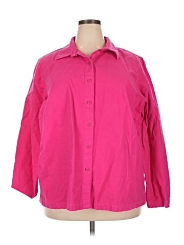 Lands' End 3/4 Sleeve Button-Down Shirt (view 1)