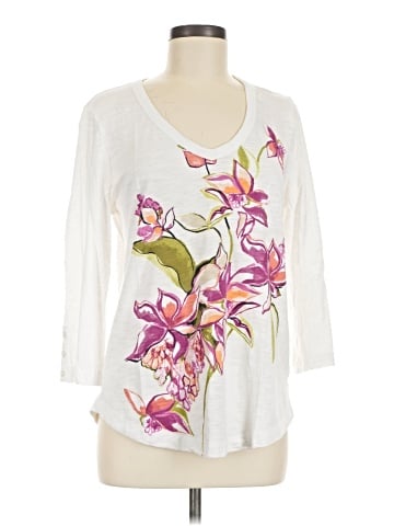 Chico's 3/4 Sleeve T-Shirt (view 1)