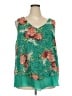 Torrid 100% Polyester Green Sleeveless Blouse Size 3X Plus (3) - photo 1