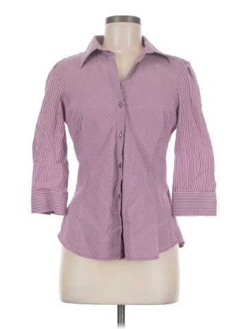 Express Design Studio 3/4 Sleeve Button-Down Shirt (view 1)