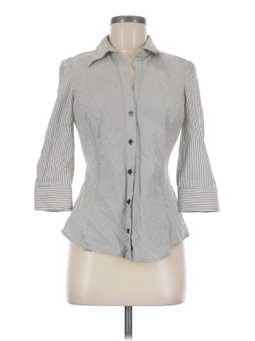 Express Design Studio 3/4 Sleeve Button-Down Shirt (view 1)