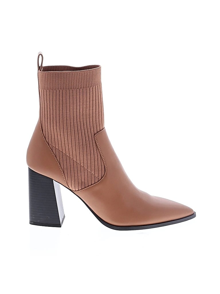 Pre-owned Open Edit Ankle Boots In Brown