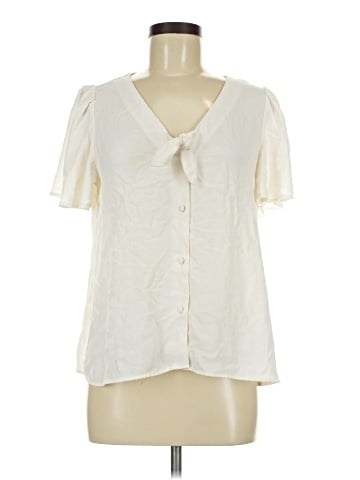 LC Lauren Conrad Short Sleeve Blouse (view 1)