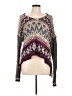 Free People Chevron-herringbone Purple Pullover Sweater Size L - photo 1