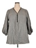 Unbranded Gray 3/4 Sleeve Blouse Size XXL - photo 1