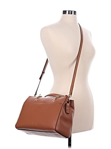 Halston Leather Satchel (view 2)