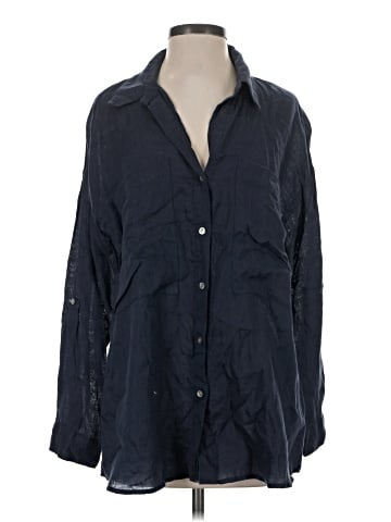 Magaschoni 3/4 Sleeve Button-Down Shirt (view 1)