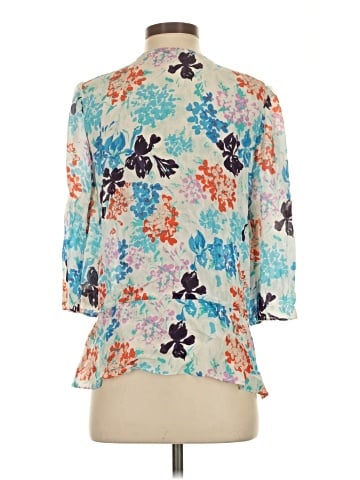 Annie Griffin 3/4 Sleeve Silk Top (view 2)