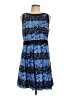 Elle Graphic Blue Cocktail Dress Size 12 - photo 1