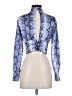 Topshop Blue Long Sleeve Blouse Size 4 - photo 2