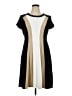 Studio One Color Block Black Casual Dress Size 14 - photo 1