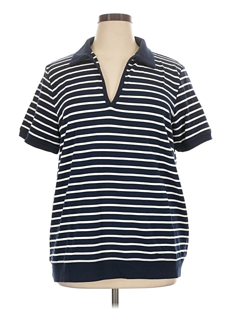 Nine Britton Short Sleeve Polo Shirt In Blue