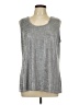 Susan Graver Metallic Silver Sleeveless Top Size L - photo 1