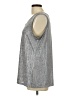 Susan Graver Metallic Silver Sleeveless Top Size L - photo 5