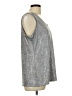 Susan Graver Metallic Silver Sleeveless Top Size L - photo 4