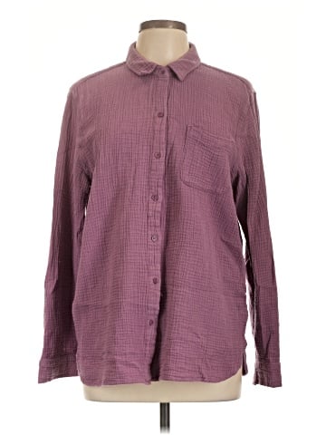 Anne Klein Long Sleeve Button-Down Shirt (view 1)