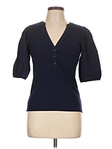 Madewell Puff-Sleeve Henley Knit Top (view 1)